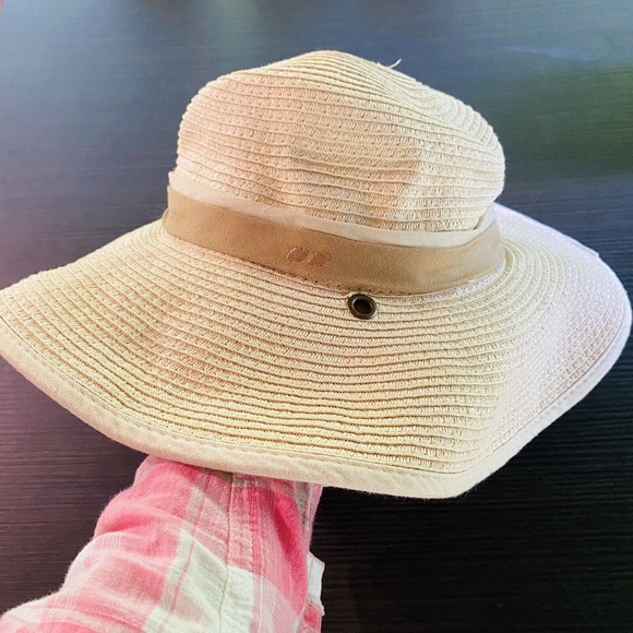 Koppen Paper Straw Wide Brim Sun Hat Elastic Band Unisex - Picture 6 of 6